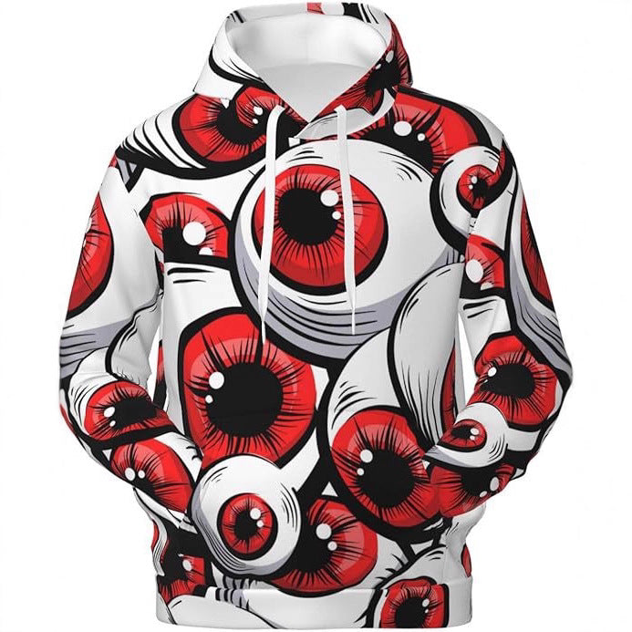 Kvinnor Stilig Hoodie med iögonfallande ögondesign Mirla-Eva Jonsson