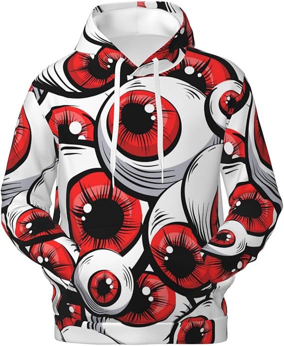 Kvinnor Stilig Hoodie med iögonfallande ögondesign Mirla-Eva Jonsson
