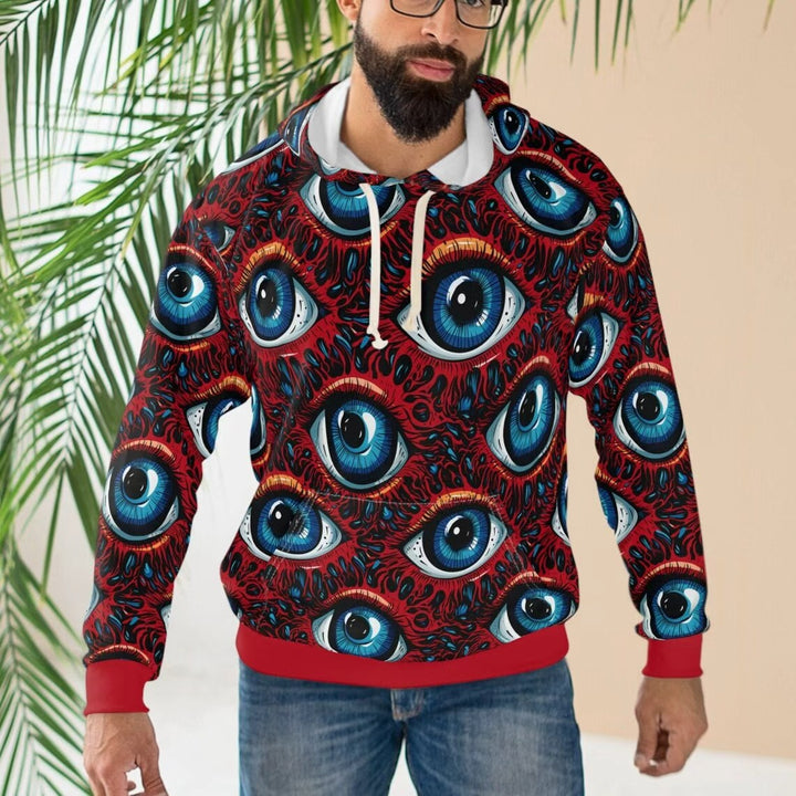 Kvinnor Stilig Hoodie med iögonfallande ögondesign Mirla-Eva Jonsson