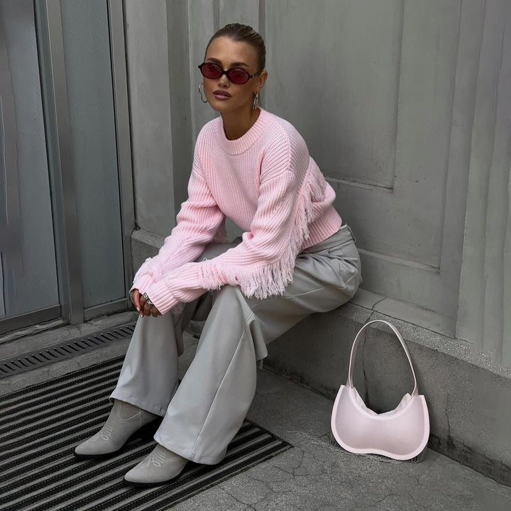 Kvinnor Stilren Crop Tröja med Franja Mirla-Eva Jonsson