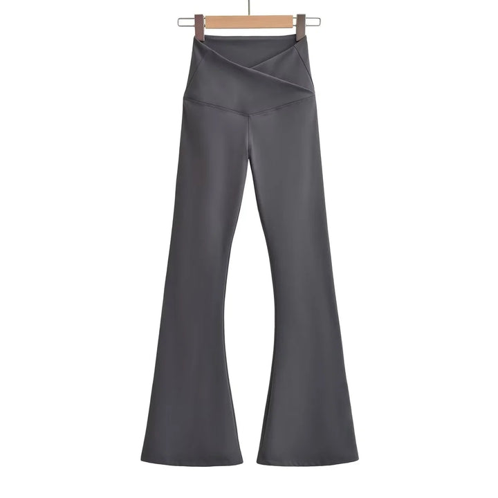 Kvinnor Svirvlande Leggings med Hög Midja och Elegant Wrap Look Mirla-Eva Jonsson
