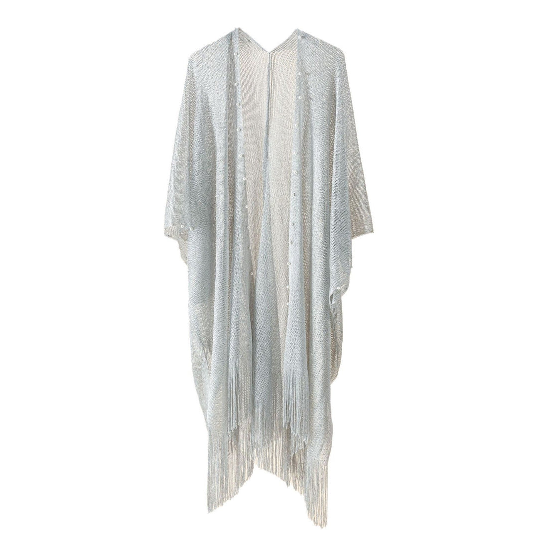 Kvinnor Transparent Kaftan med Fransiga Kanter och Elegant Design Mirla-Eva Jonsson