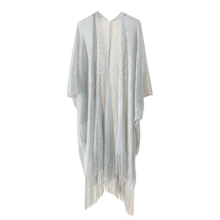 Kvinnor Transparent Kaftan med Fransiga Kanter och Elegant Design Mirla-Eva Jonsson