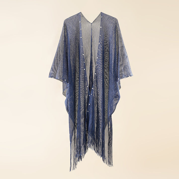 Kvinnor Transparent Kaftan med Fransiga Kanter och Elegant Design Mirla-Eva Jonsson