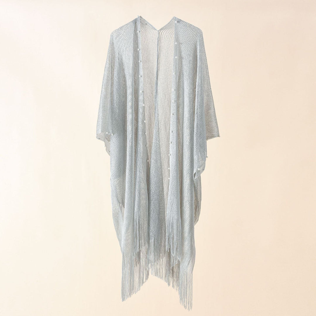 Kvinnor Transparent Kaftan med Fransiga Kanter och Elegant Design Mirla-Eva Jonsson