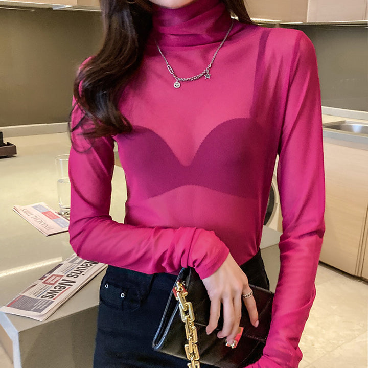 Kvinnor Transparent Turtleneck Tröja Mirla-Eva Jonsson