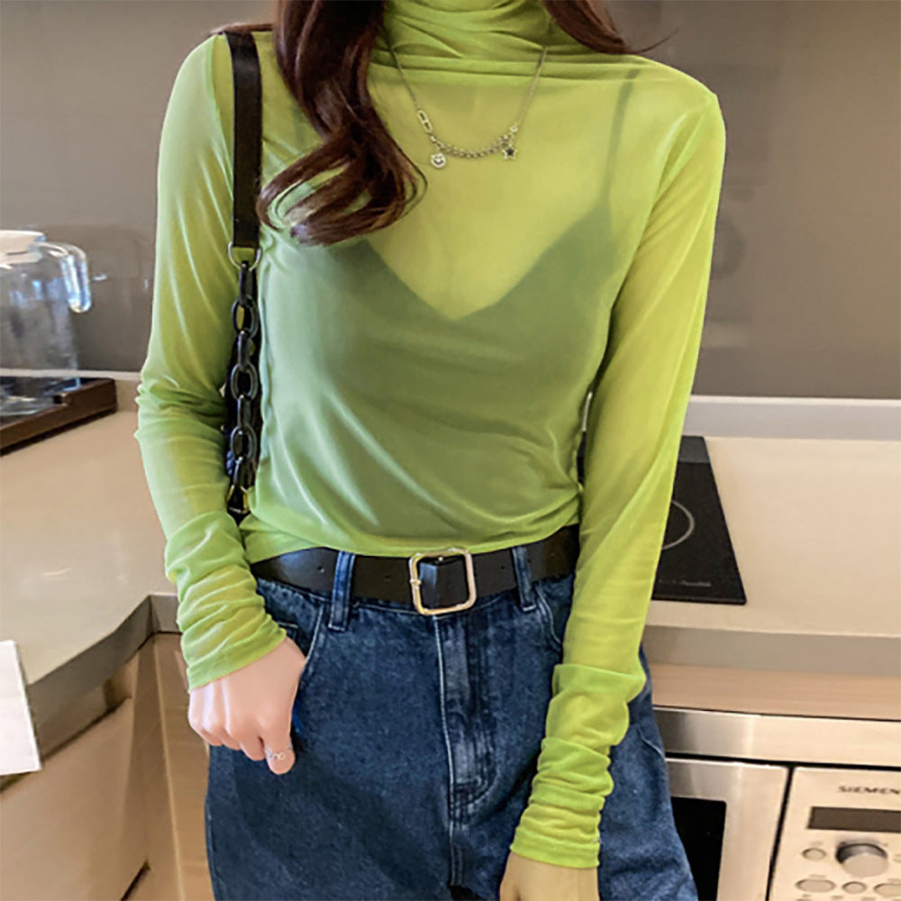Kvinnor Transparent Turtleneck Tröja Mirla-Eva Jonsson