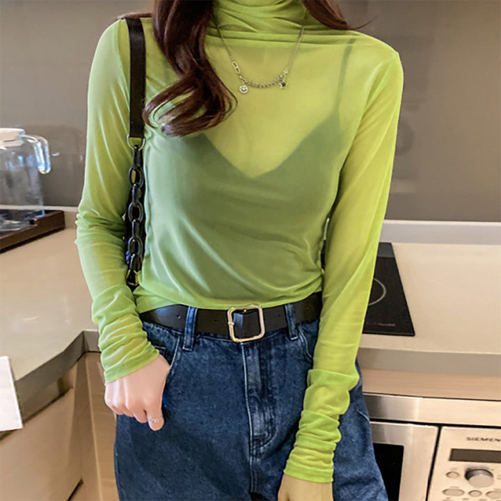 Kvinnor Transparent Turtleneck Tröja Mirla-Eva Jonsson