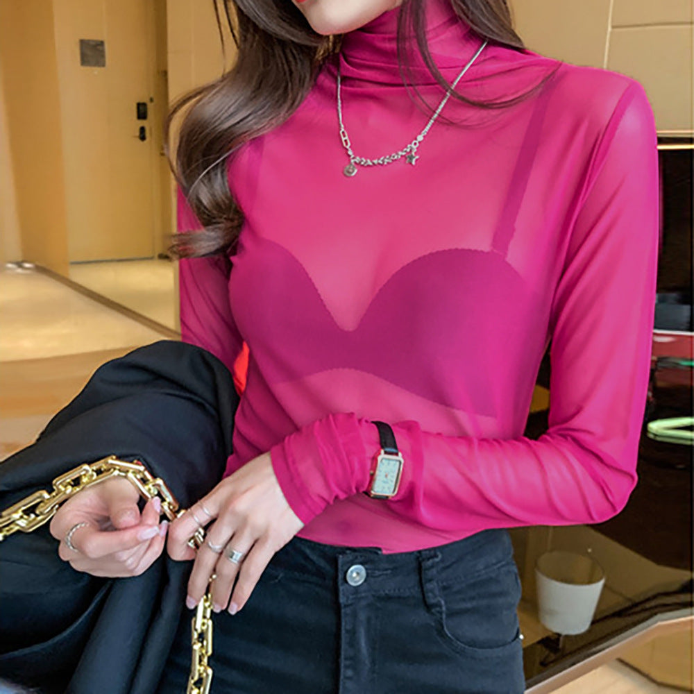 Kvinnor Transparent Turtleneck Tröja Mirla-Eva Jonsson