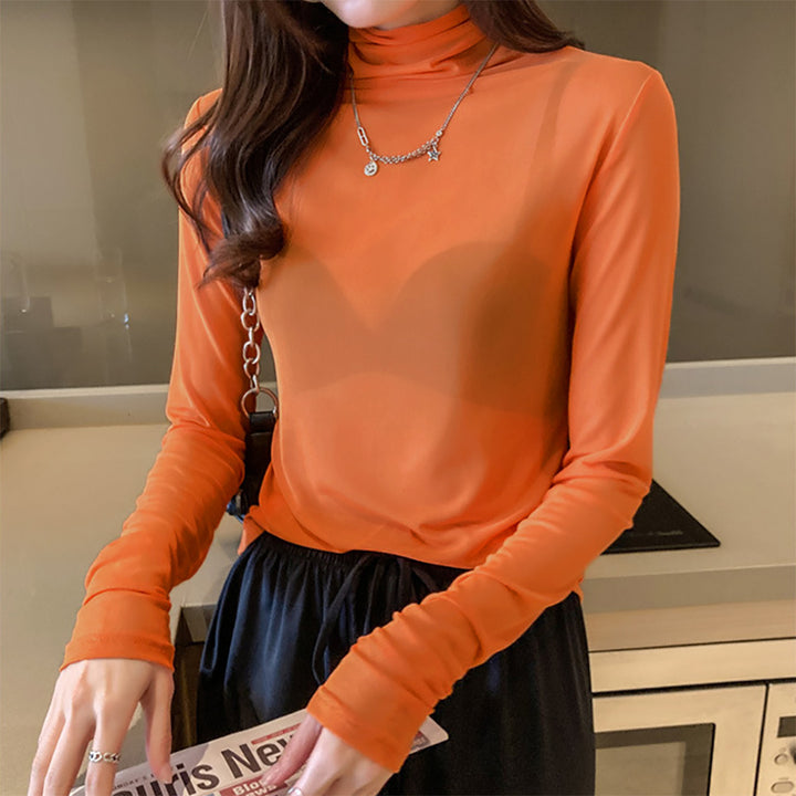 Kvinnor Transparent Turtleneck Tröja Mirla-Eva Jonsson