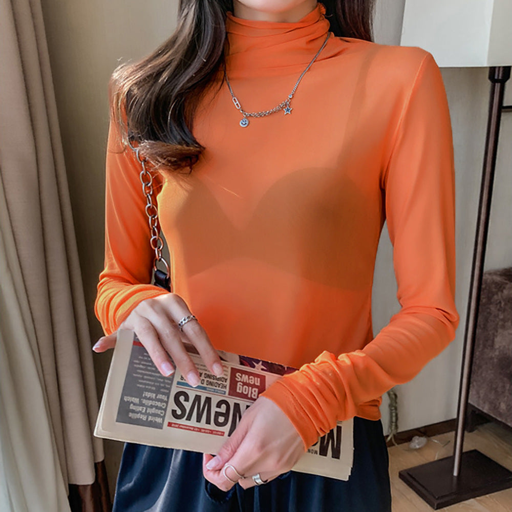 Kvinnor Transparent Turtleneck Tröja Mirla-Eva Jonsson