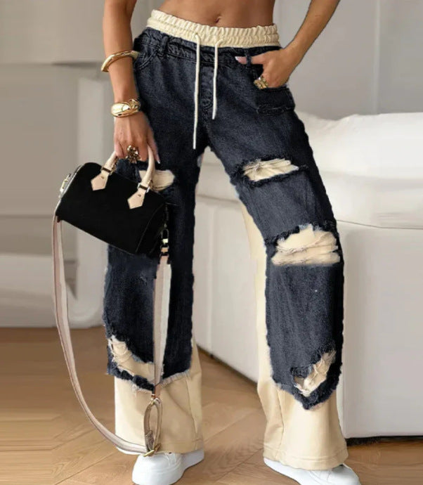Kvinnor Urban Förstörd Denim Jogger Mirla-Eva Jonsson