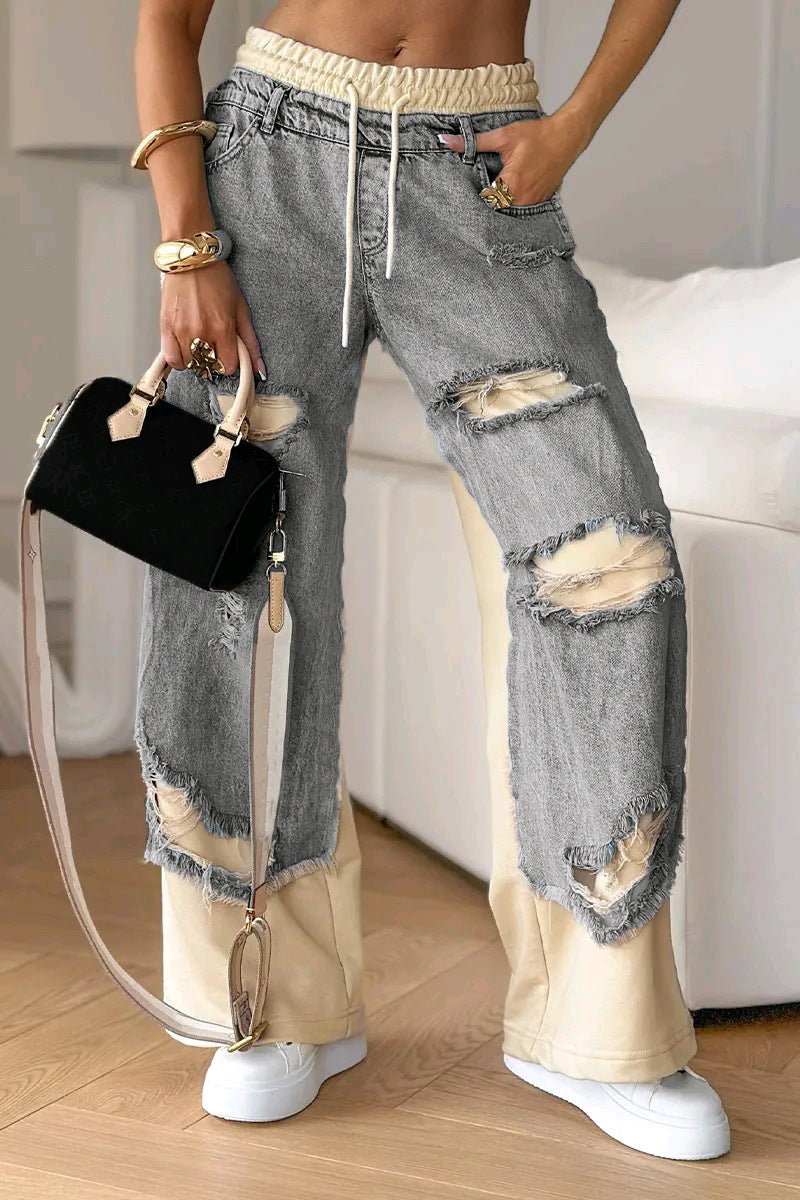 Kvinnor Urban Förstörd Denim Jogger Mirla-Eva Jonsson
