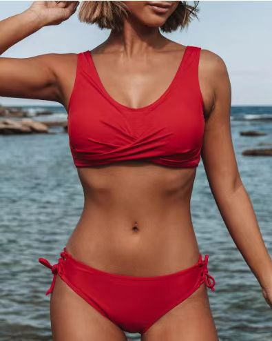 Kvinnor Wickel-Bikini-set med elastiska muddar och trendig V-hals Mirla-Eva Jonsson