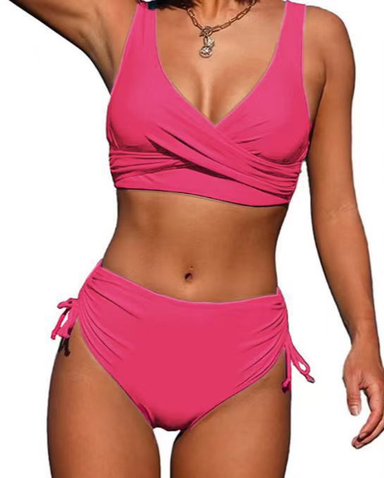 Kvinnor Wickel-Bikini-set med elastiska muddar och trendig V-hals Mirla-Eva Jonsson