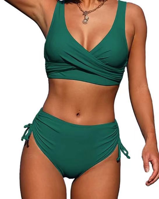 Kvinnor Wickel-Bikini-set med elastiska muddar och trendig V-hals Mirla-Eva Jonsson