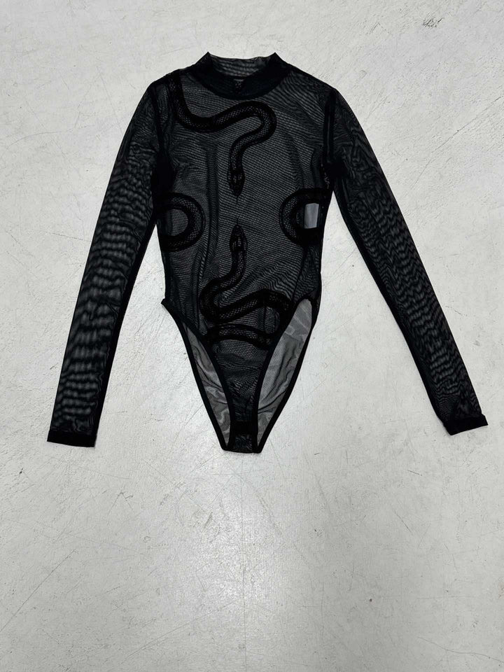 Kvinnor ärmlös nätöverdel med ormdesign Mirla-Eva Jonsson