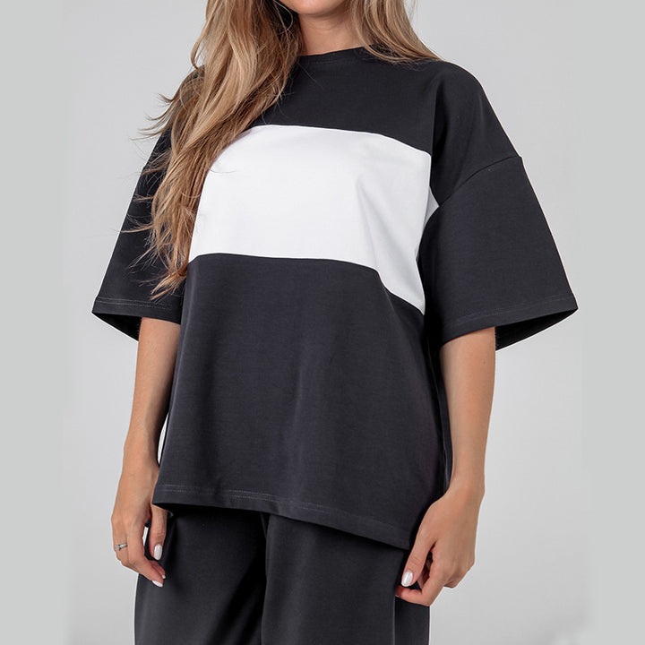 Kvinnor avslappnad fritids-set med oversized topp och bekväma joggingbyxor Mirla-Eva Jonsson
