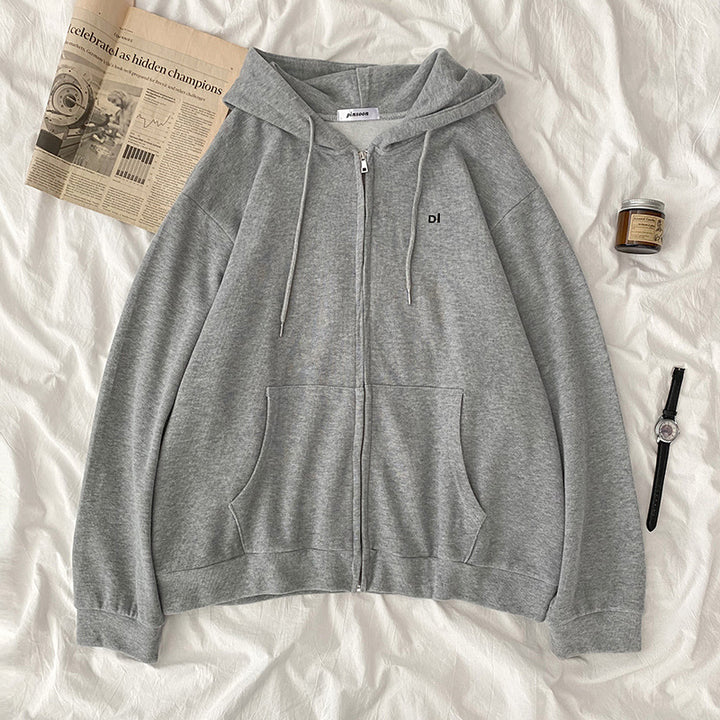 Kvinnor avslappnad hoodie med full dragkedja och praktiska sidofickor Mirla-Eva Jonsson