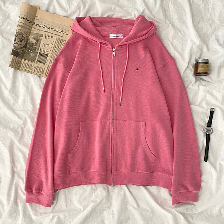 Kvinnor avslappnad hoodie med full dragkedja och praktiska sidofickor Mirla-Eva Jonsson