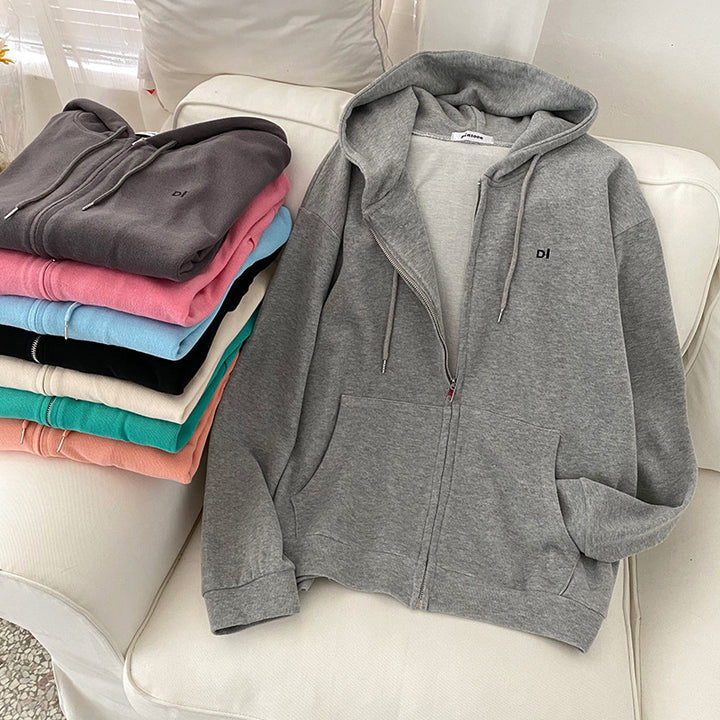 Kvinnor avslappnad hoodie med full dragkedja och praktiska sidofickor Mirla-Eva Jonsson