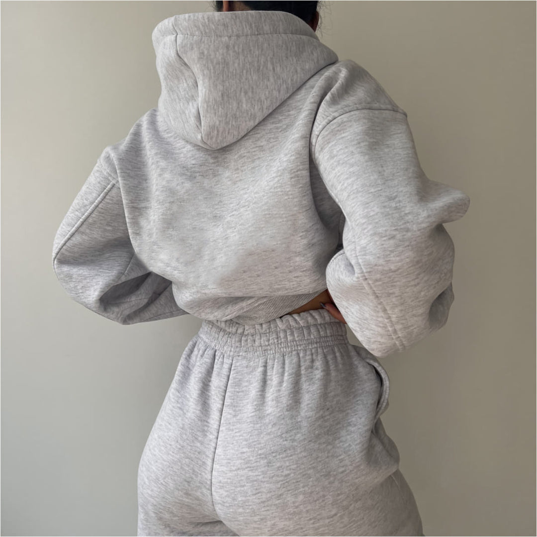Kvinnor avslappnad kort hoodie och joggingbyxor set Eva Jonsson-Eva Jonsson
