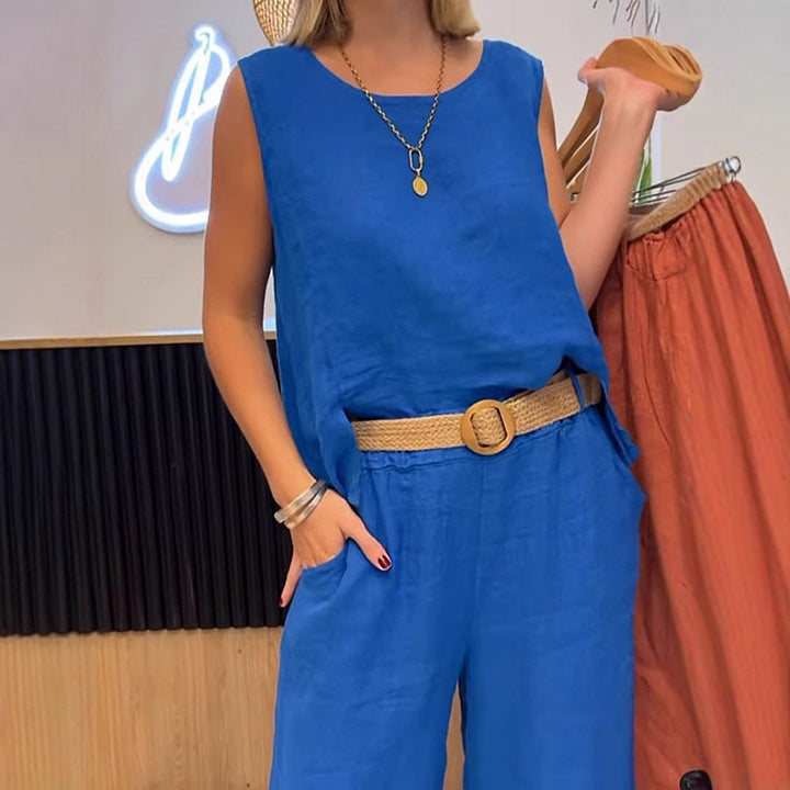 Kvinnor avslappnad linnekostym Mirla-Eva Jonsson