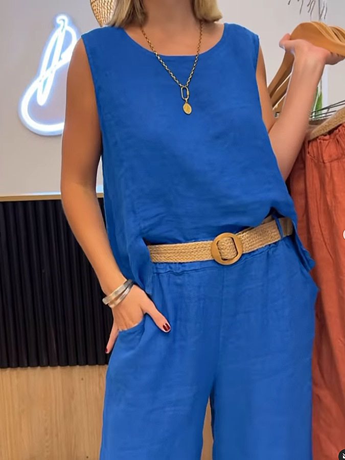Kvinnor avslappnad linnekostym Mirla-Eva Jonsson
