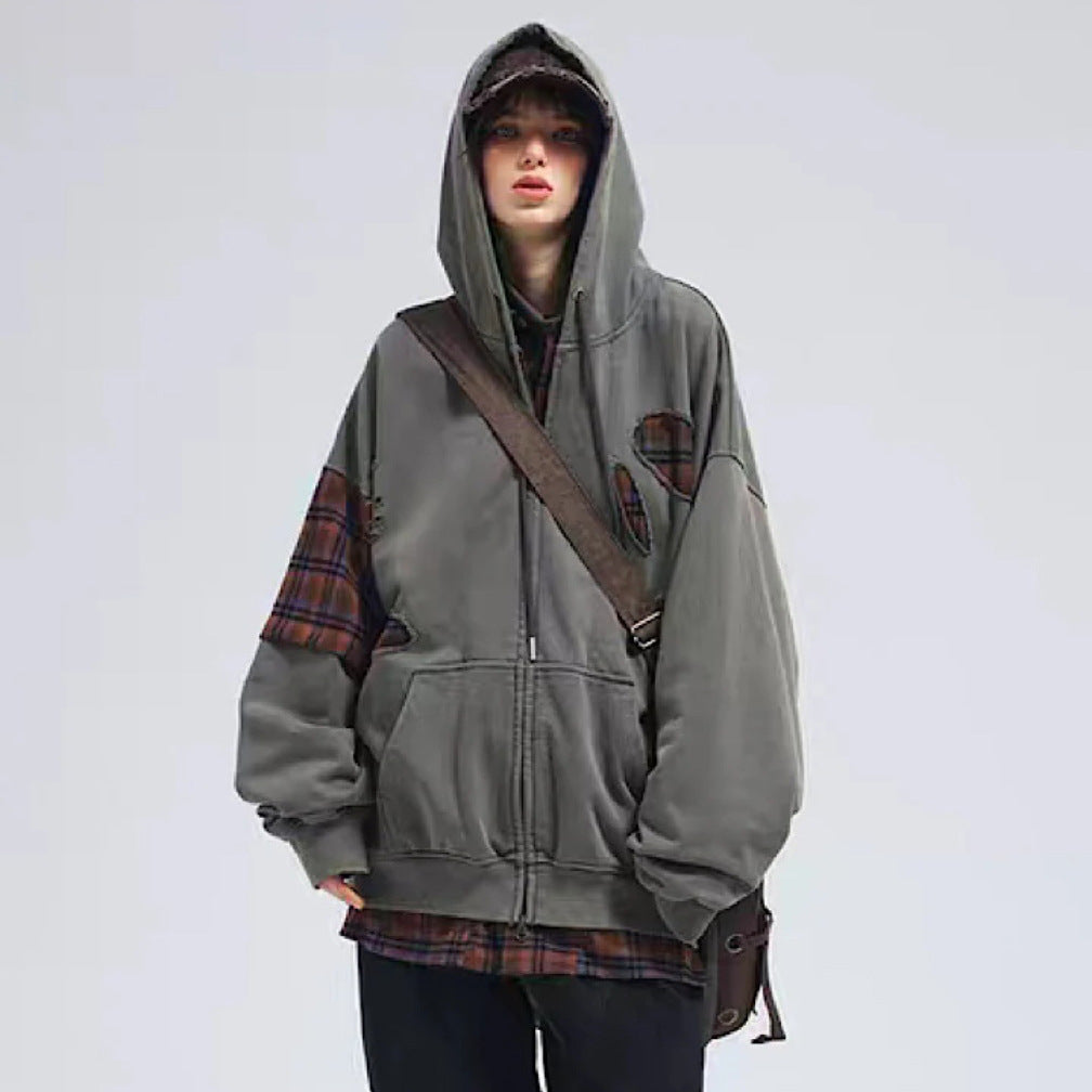 Kvinnor avslappnad oversized hoodie med unika applikationer Mirla-Eva Jonsson