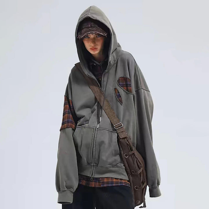 Kvinnor avslappnad oversized hoodie med unika applikationer Mirla-Eva Jonsson