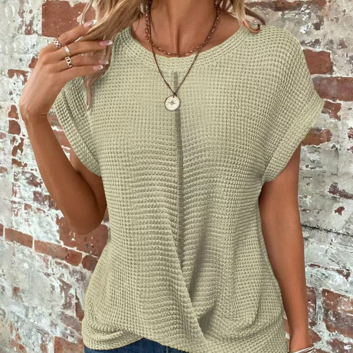 Kvinnor avslappnad sommaröverdel med strukturerad våffellook Mirla-Eva Jonsson