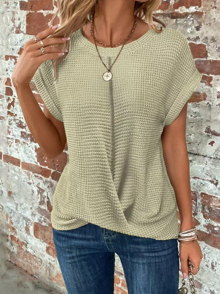 Kvinnor avslappnad sommaröverdel med strukturerad våffellook Mirla-Eva Jonsson