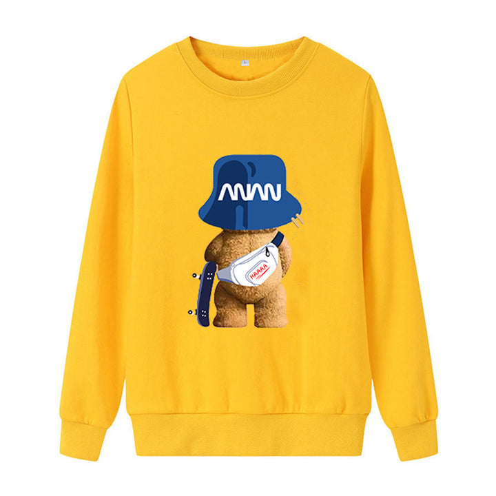 Kvinnor avslappnad sweatshirt med lekfulla björnmotiv Mirla-Eva Jonsson
