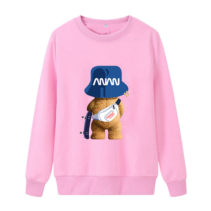 Kvinnor avslappnad sweatshirt med lekfulla björnmotiv Mirla-Eva Jonsson