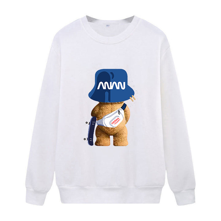 Kvinnor avslappnad sweatshirt med lekfulla björnmotiv Mirla-Eva Jonsson