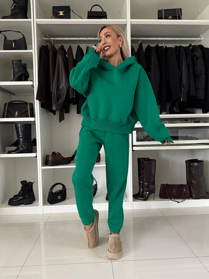 Kvinnor bekväm Hoodie och Joggingbyxor Set Eva Jonsson-Eva Jonsson