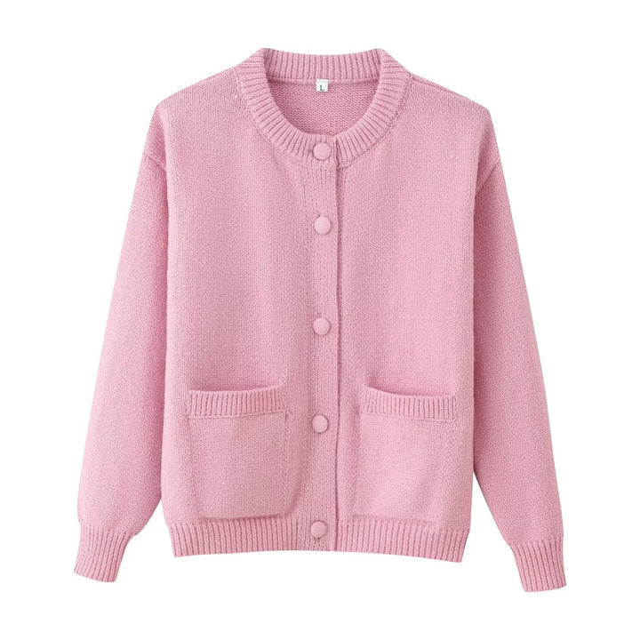 Kvinnor bekväm cardigan med praktiska fickor Mirla-Eva Jonsson