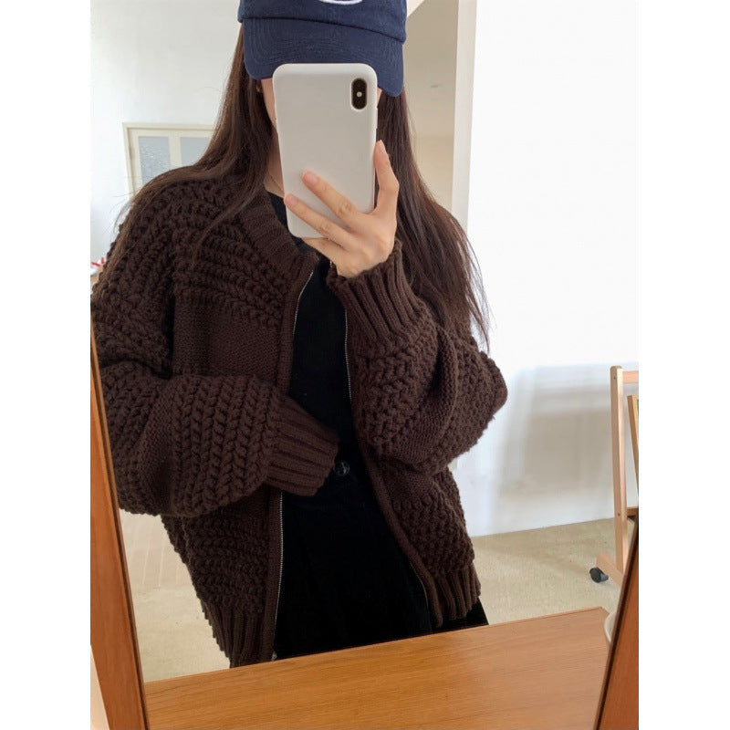 Kvinnor bekväm cardigan med texturerad design Mirla-Eva Jonsson