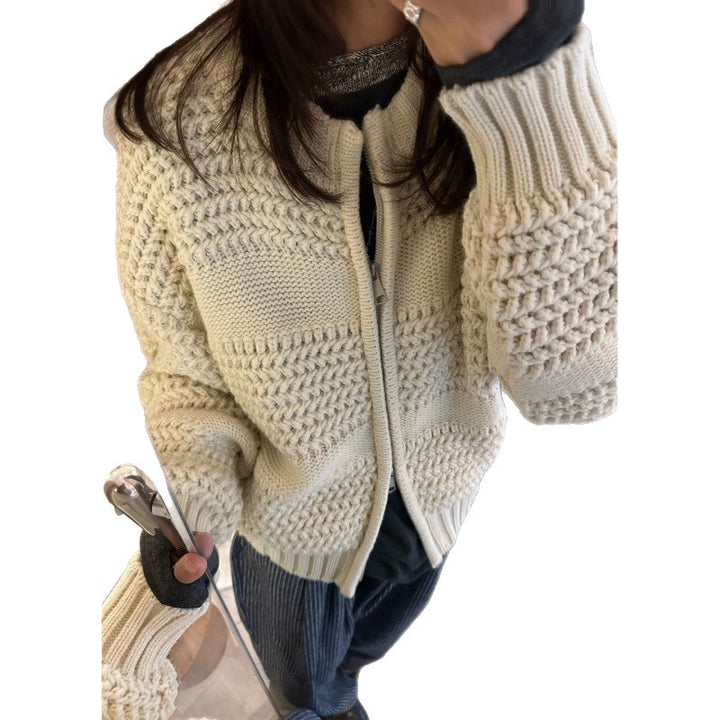 Kvinnor bekväm cardigan med texturerad design Mirla-Eva Jonsson