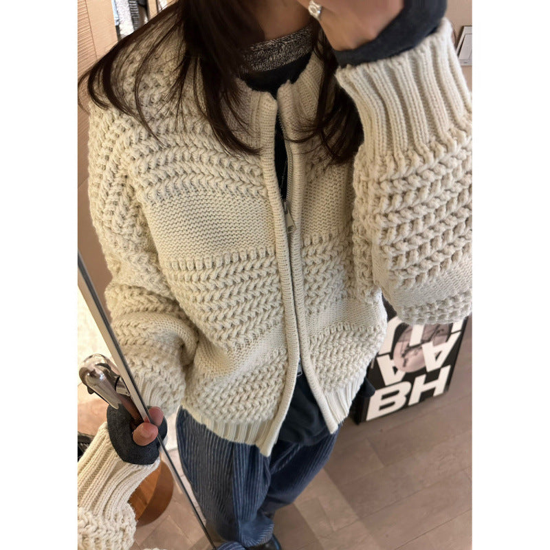 Kvinnor bekväm cardigan med texturerad design Mirla-Eva Jonsson