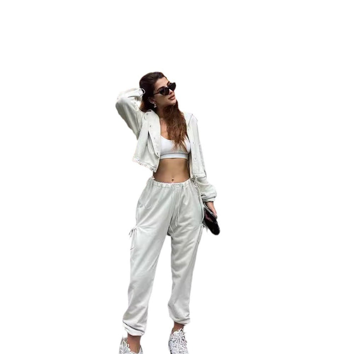 Kvinnor bekväm oversized joggingjacka och casualbyxor Eva Jonsson-Eva Jonsson