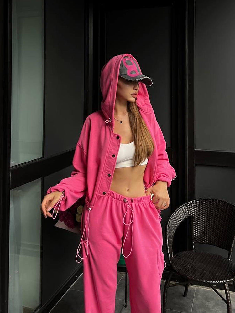Kvinnor bekväm oversized joggingjacka och casualbyxor Eva Jonsson-Eva Jonsson