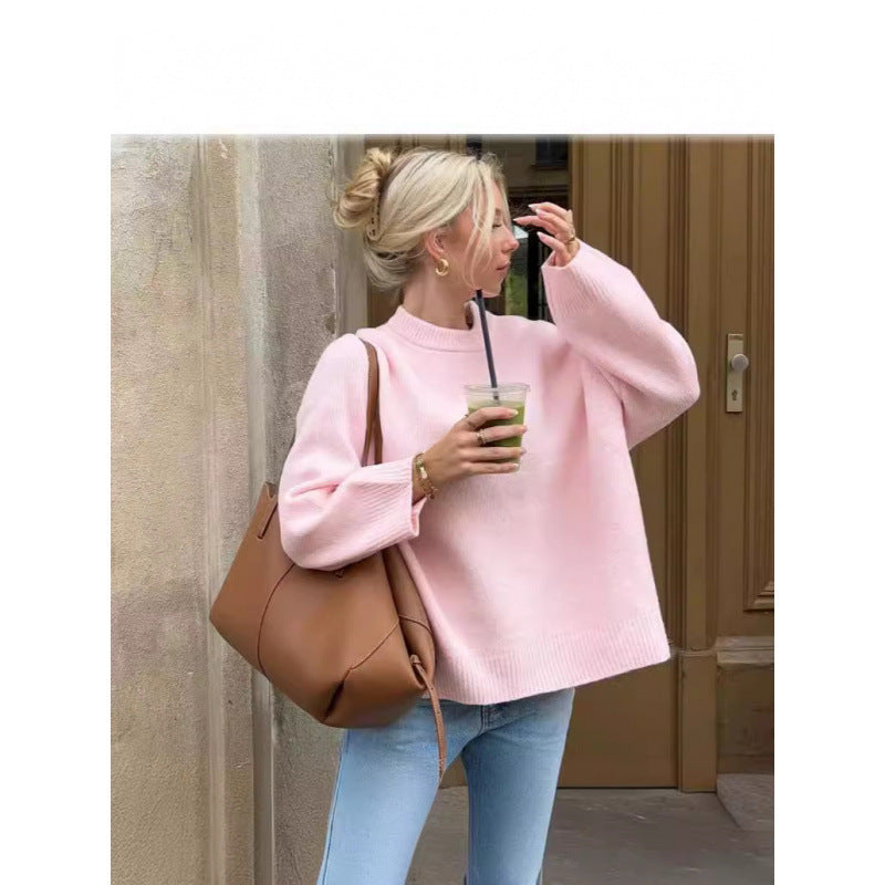 Kvinnor bekväm oversized stickad tröja Eva Jonsson-Eva Jonsson