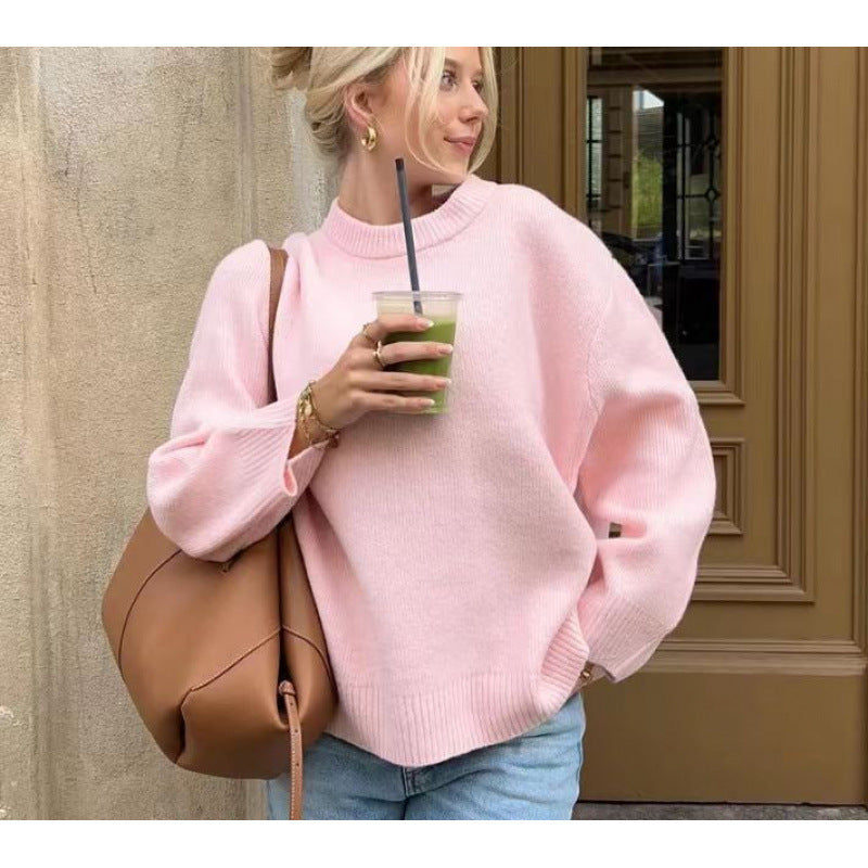 Kvinnor bekväm oversized stickad tröja Eva Jonsson-Eva Jonsson