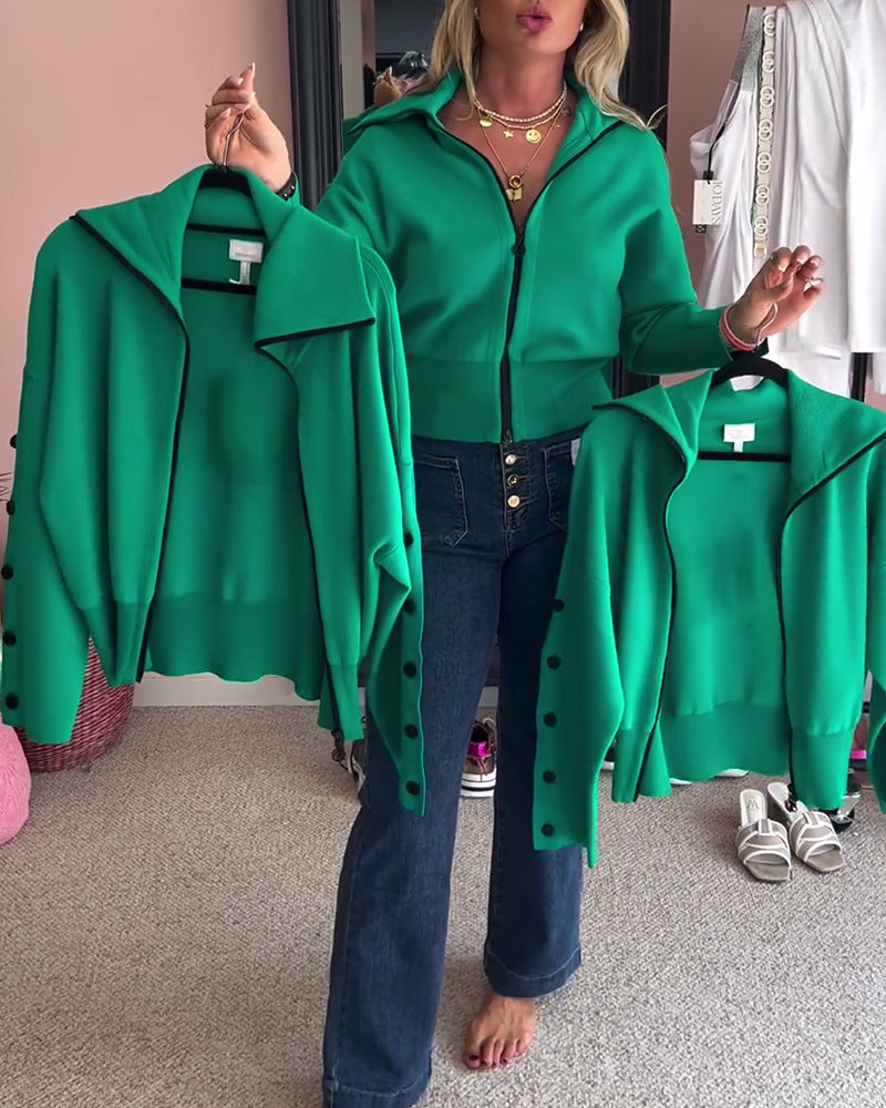 Kvinnor casual cardigan med eleganta knappdetaljer Mirla-Eva Jonsson