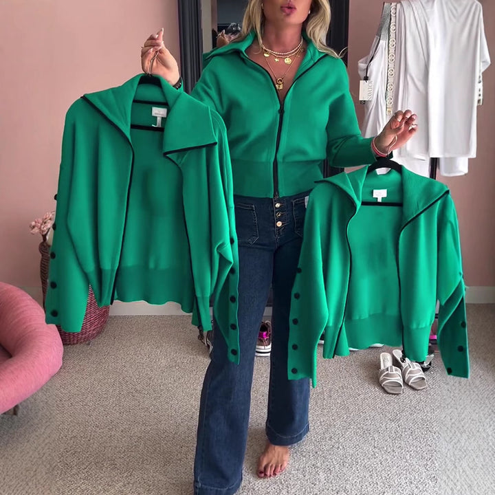 Kvinnor casual cardigan med eleganta knappdetaljer Mirla-Eva Jonsson