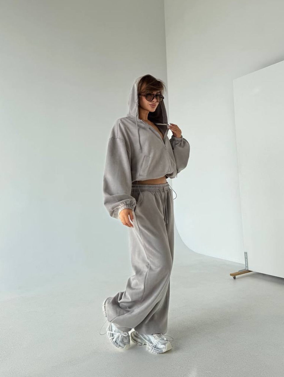 Kvinnor casual fleece pullover och joggingbyxor set Mirla-Eva Jonsson