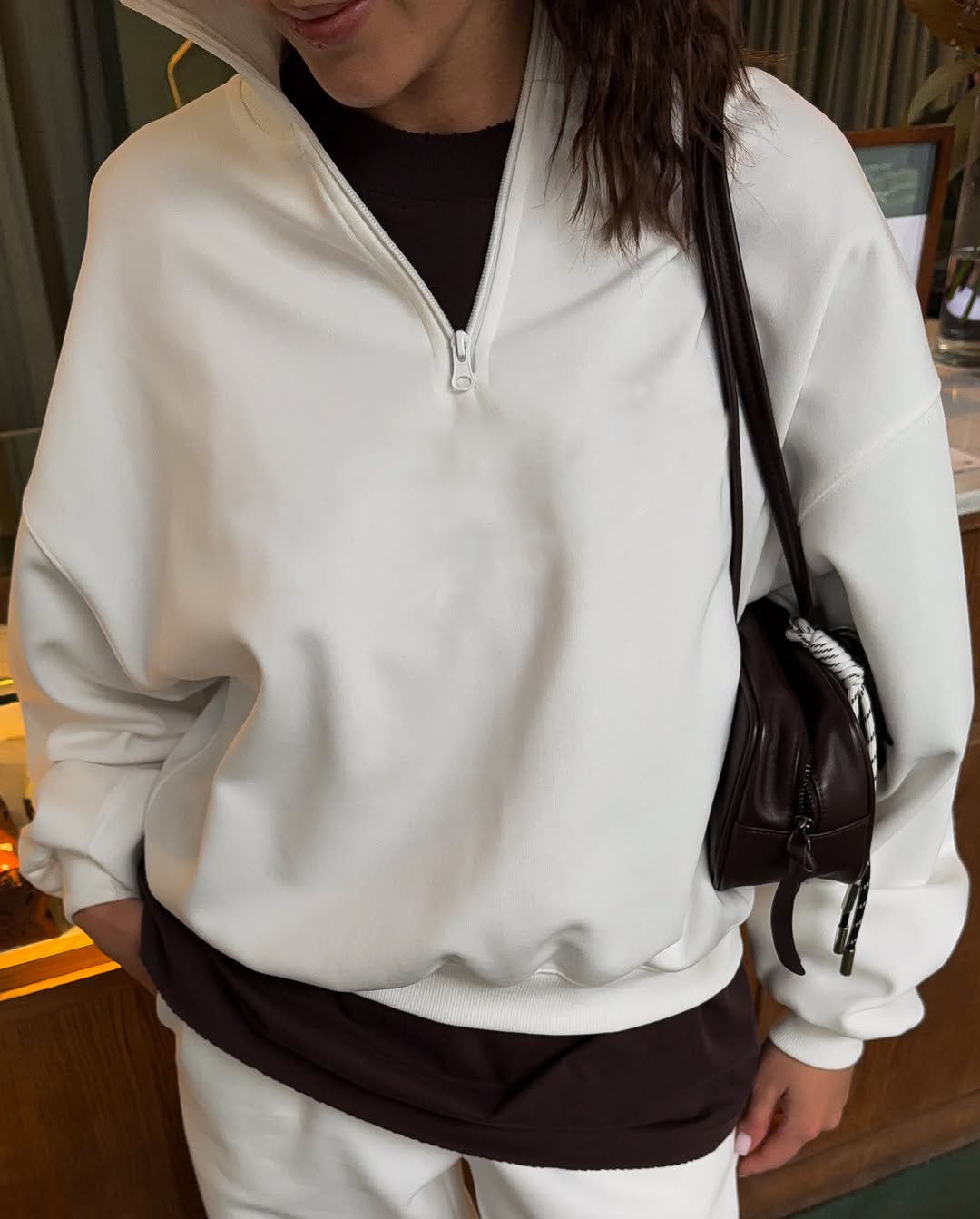 Kvinnor casual fleece topp och bekväm joggingbyxor set Mirla-Eva Jonsson