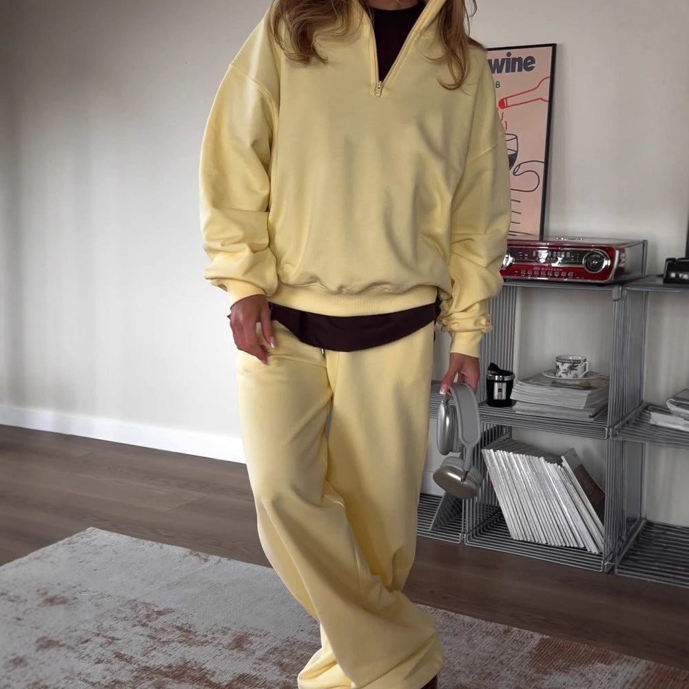 Kvinnor casual fleece topp och bekväm joggingbyxor set Mirla-Eva Jonsson