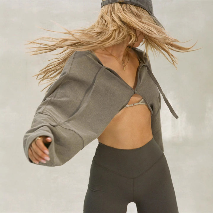 Kvinnor casual oversized blousonjacka med lekfulla band Mirla-Eva Jonsson
